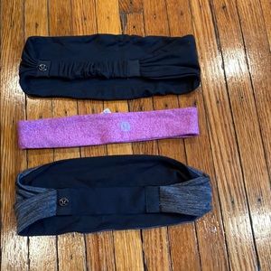 Lot of 3 Lululemon Headbands